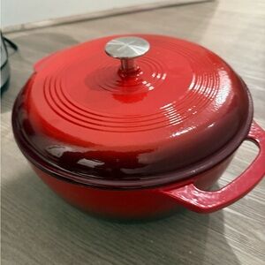 Red Cast Iron Dutch Oven